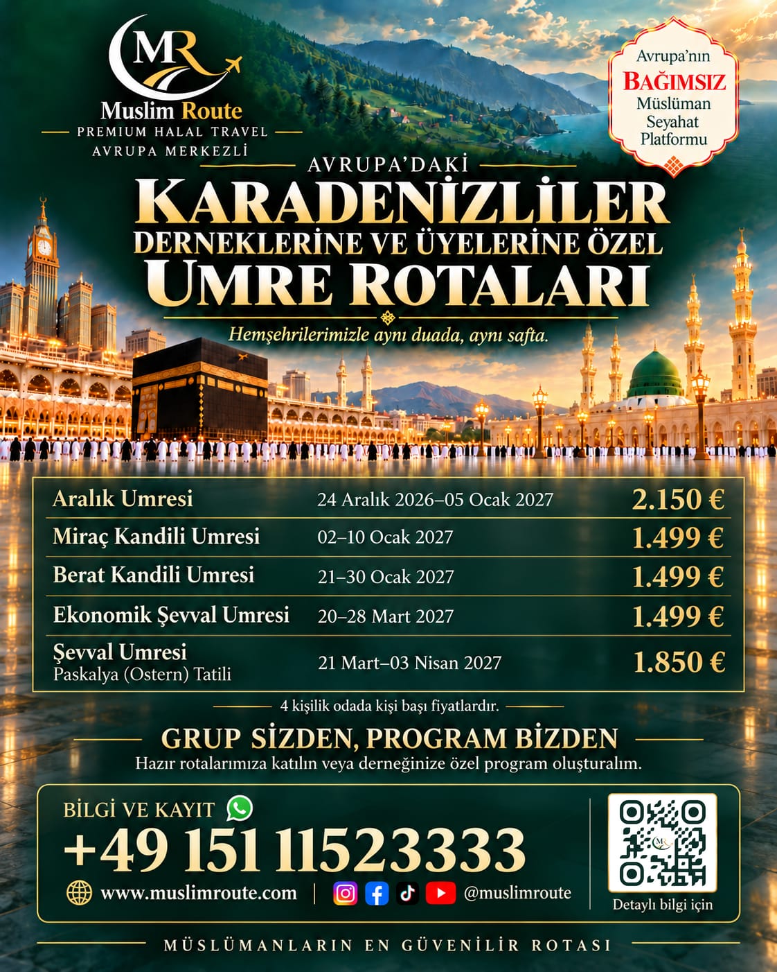 Karadenizliler ve Trabzonlulara Özel Umre